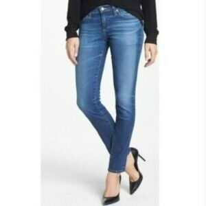 AG Adriano Goldschmied Stilt Cigarette Leg Jeans Womens 29R Blue 98% Cotton Stre
